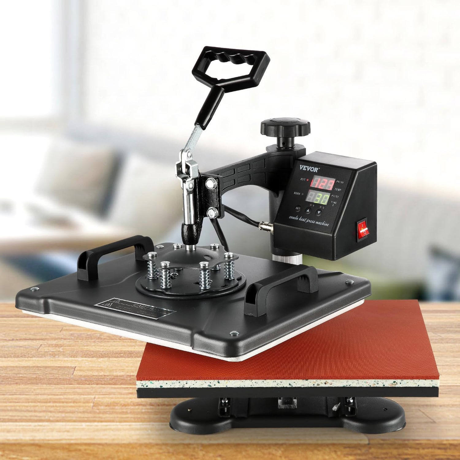 VEVOR 8 in 1 Heat Press with Tumbler Press Hat Press, Heat Press Machine 15x12 Inch, Swing Away Tshirt Pressing Machine, Digital Heat Press Transfer VEVOR