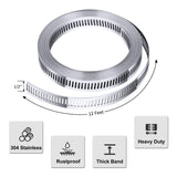 Steelsoft 304 Stainless Steel Hose Clamp Assortment Kit DIY, Cut-To-Fit 12 FT Metal Strap+8 Stronger Fasteners,Large Adjustable Worm Gear Band Hose Steelsoft