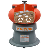 VIYUKI Electric 18LBS Vibratory Tumbler Bowl Tumbling Polishing Machine - Polishing Metal Parts(18LBS & walnut shell media) VIYUKI