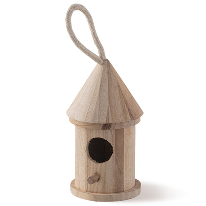 5" Wooden Hut Birdhouse by Make Market - Unfinished Birdhouse Made of 100% Wood, Outdoor Nesting Boxes - Bulk 12 Pack