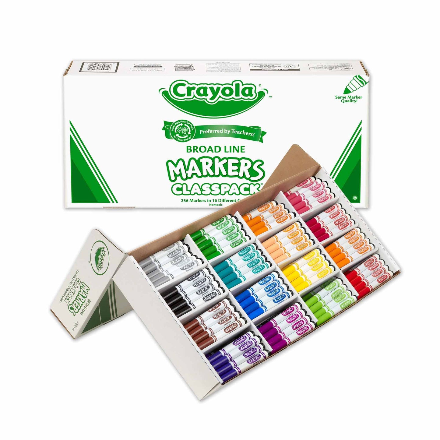 Crayola Broad Line Markers Classpack (256 Ct), Bulk School Supplies For Teachers, Kids Markers For School, Classroom Supplies - WoodArtSupply