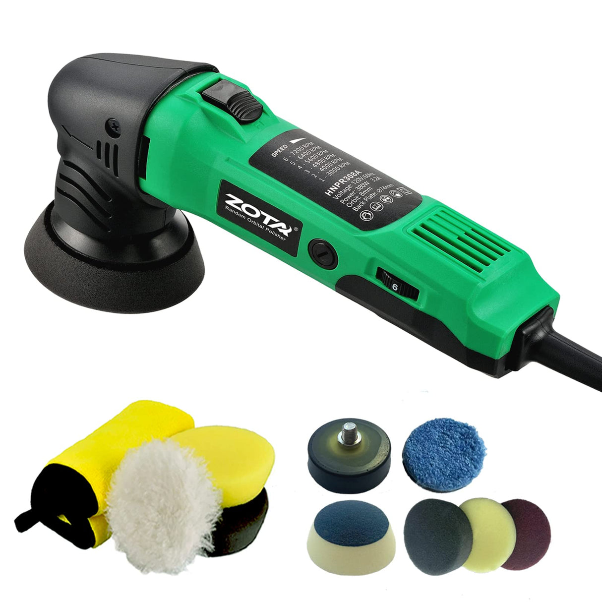 ZOTA Mini Polisher, 2-inch/ 3inch Car Buffer Polisher with 8mm Random Orbital,Car Polishers and Buffers for Car Detailing,Variable Speed Small Buffer ZOTA