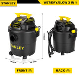 Stanley SL18115P Wet/Dry Vacuum, 5 Gallon, 4 Horsepower, 4.0 HP AC, Black Stanley