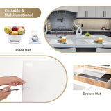 49.2" x 15.7" Large Silicone Mat for Kitchen Counter Protector, Cuttable Silicon Countertop Protector Mat Heat Resistant Mats for Countertop, Cut to Foepoge