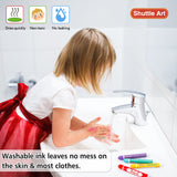 Shuttle Art Washable Dot Markers 36 Colors with Free Activity Book, Fun Art Supplies for Kids Toddlers and Preschoolers, Non Toxic Water-Based Paint Shuttle Art
