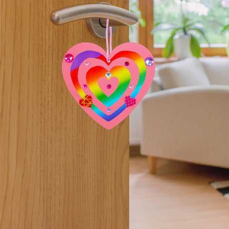 Winlyn 32 Sets Colorful Magic Color Scratch Valentine Hearts Ornaments Decorations Valentine Scratch Art Hearts Valentine's Day Craft Kits for Kids Winlyn
