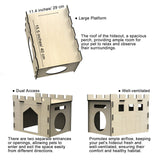 HIIMALEX Sturdy Bunny House with Spacious Perch Hidey Detachable Playhouse for Rabbit Hideout Castle Tower Toys for Indoor Bunnies Guinea Pig Hamster HIIMALEX