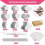 Deekypol 54 Pcs Sublimation Earring Blanks with Earring Hooks & Jump Rings, Sublimation Blanks Products Bulk for Girls Women Christmas DIY Deekypol