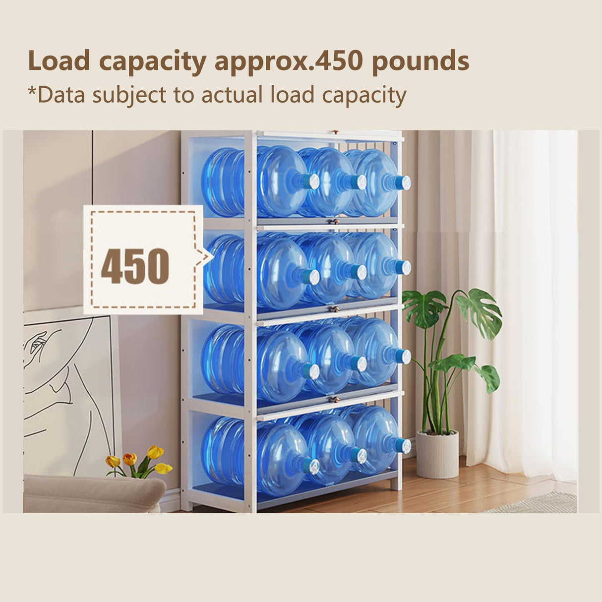 Stranthother 4-Tier Bamboo & Acrylic Curio Display Cabinet for Collectibles Stranthother