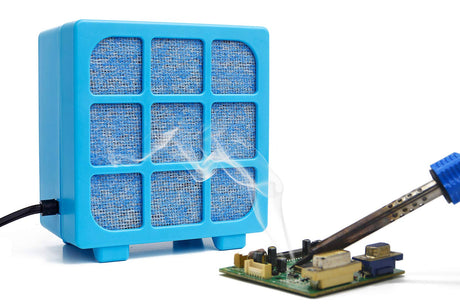 Solder Fume Extractor - MUIN 3 Stage Filtration Solder Smoke Absorber for Soldering and Wood Burning,Portable Soldering Fume Extractor Fan for MUIN