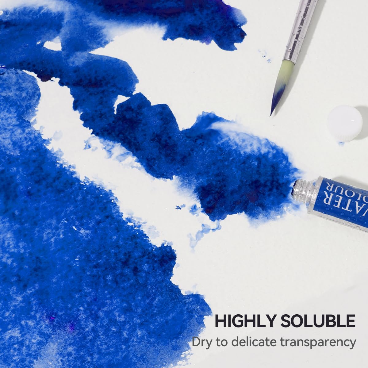 LIGHTWISH Professional Watercolor Paint Tube Set Artist Grade, 9 ML 24 Vivid Colors Art Supplies, Premium Non Toxic Water Colors Paint for Adults, LIGHTWISH