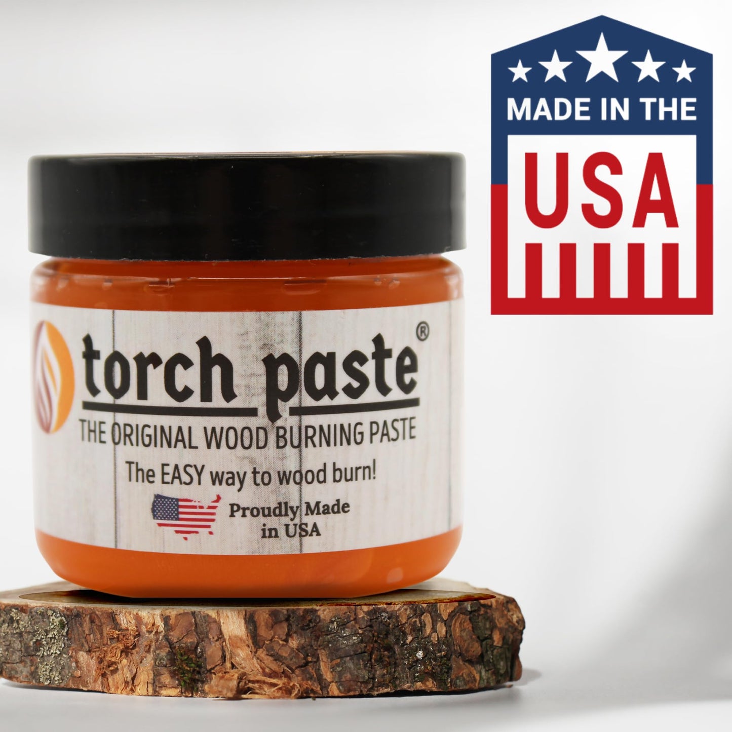 Torch Paste - The Original Wood Burning Paste | Made in USA Heat Activated Non-Toxic Paste for Crafting | Accurately & Easily Burn Designs on Wood,