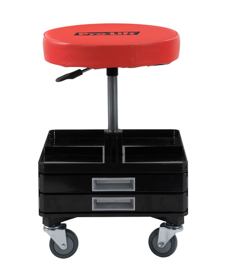 Pro-Lift C-3100 Grey Pneumatic Chair with Dual Tool Tray - 300 lb. Capacity, Pack of 1 Pro-LifT