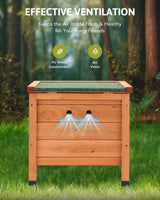 CO-Z Outdoor Cat House, Weatherproof Rabbit Hutch Hideout Indoor Bunny Cage, Wooden Outside Shelter for Feral Cats, Rabbits, Chicken, Small Animal, CO-Z