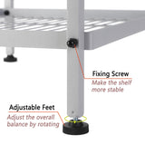 5-Wire Shelving Metal Storage Rack Shelves, Standing Storage Shelf Units for Laundry Bathroom Kitchen Pantry Closet(Silver,16.9L x 12.8W x 50.5H) Soywey