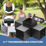 Tocretoare Pergola Kit, Woodworks Pergola Brackets 6" x 6" (Actual: 5.5x5.5 Inch), 2 Pack 4-Way Right Angle Corner Brackets, Powder-Coated Pergola TOCRETOARE