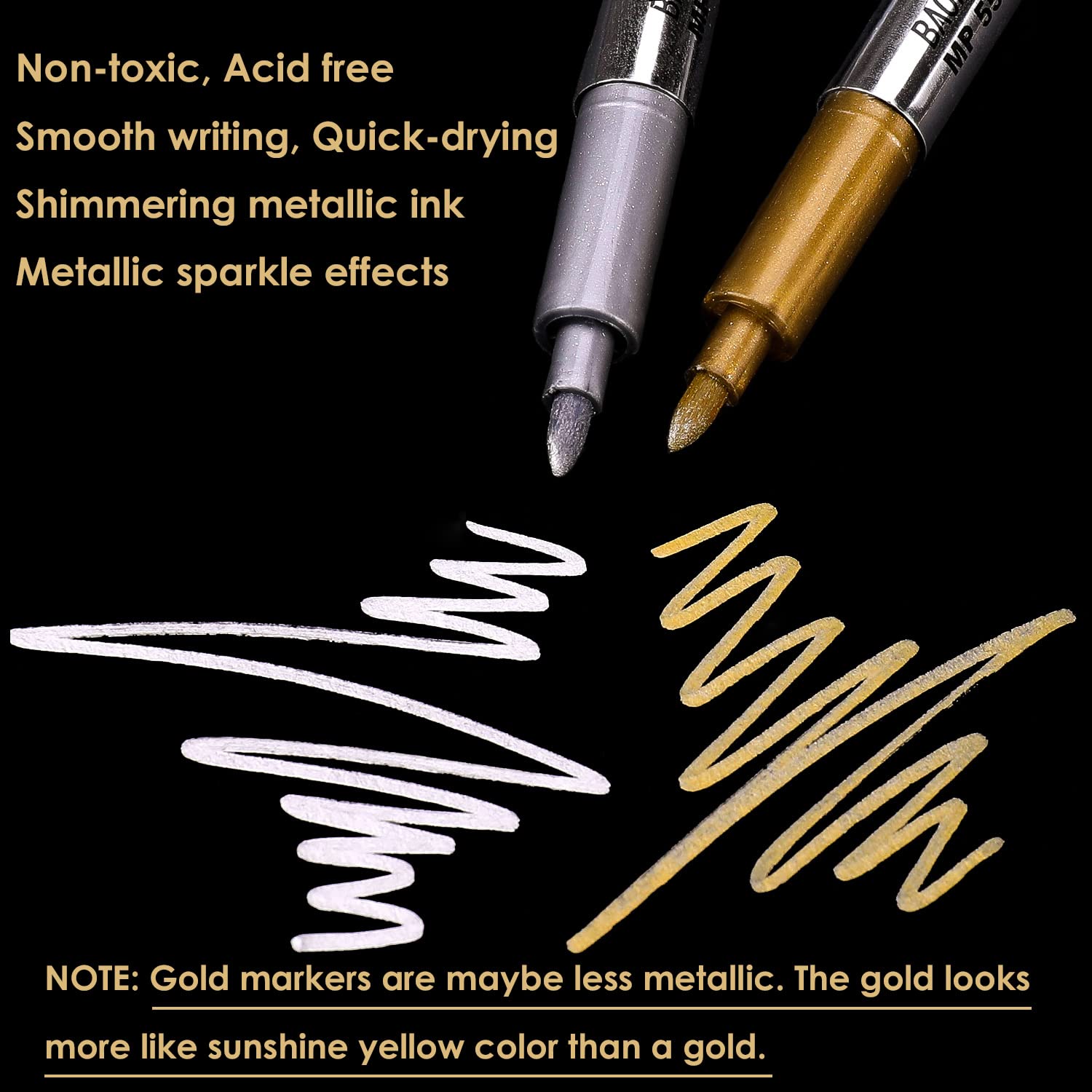 Dyvicl Silver Gold Pens and Sketching Pencils - WoodArtSupply