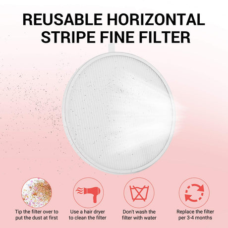 MelodySusie Nail Dust Collector with Reusable Filter, Powerful Vacuum Fan Vent Dust Collector Extractor Electric Dust Suction Machine for Acrylic Gel MelodySusie