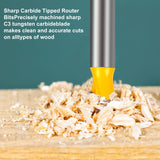 Yueqing Zhongji 1/4 Inch Shank Dovetail Router Bit Set 1/4"3/8"1/2" 5/8" Dovetail Router Bit-1/4"Shank -4PCS Yueqing Zhongji