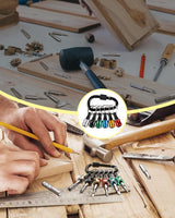 Push to Unlock,Katerk 6pcs 1/4 inch Hex Shank Aluminum Alloy Screwdriver Bit Holder Light-Weight Quick-Change Extension Bar Keychain Drill Screw Katerk