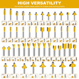 Yueqing Zhongji 100-Piece Router Bit Set 1/4" Shank 100Pcs Expert Router Bit Kit. Tungsten Carbide Router Bits for Woodworking 1/4 Router bit Set Yueqing Zhongji