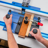 Rockler Rail Coping Sled for Router Table – Round Handle Router Sled for Firm Grip – Toggle Clamp Features Easy, Tool-Free Adjustments - Maximum ROCKLER