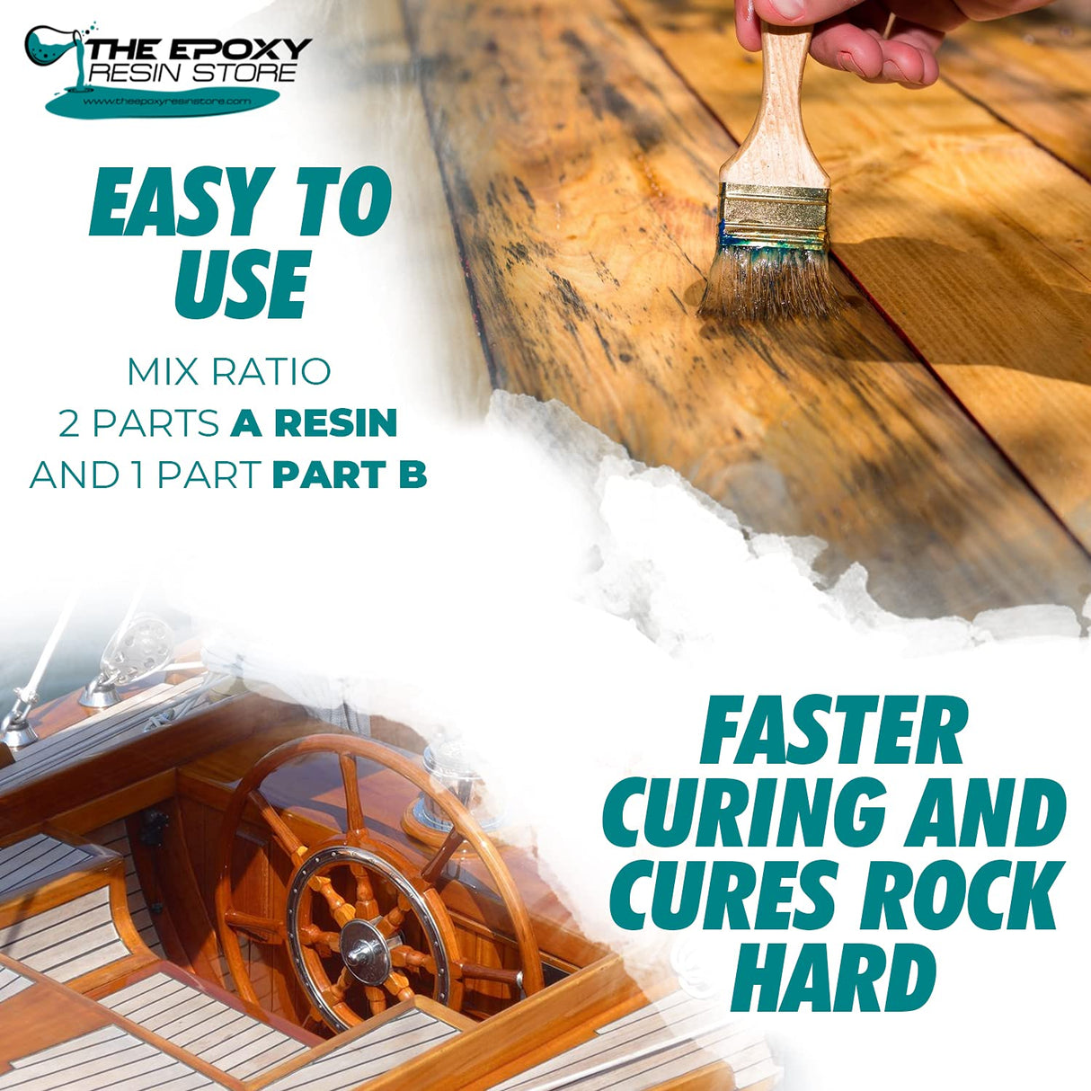 The epoxy Resin Store - Boat Coating, Repairs, Construction, UV Stable, Non Yellowing, High Performance Coating, 2 Part epoxy kit, Table Top epoxy Clearcast 7000