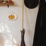 PartyKindom 2Pcs Wooden Pendant Wood Boards Unfinished Halloween Door Sign chirtmas Decor Fall Decor Wood Pumpkin Welcome Sign DIY Halloween Decor PartyKindom