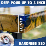 Deep Pour Epoxy Resin 3 Gallon, 2 to 4 Inch Depth Clear Epoxy Resin Kit with Mixer, Bubble Free, Low Odor 2:1 Casting Resin for Table Top, Shabebe