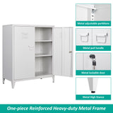 SISESOL Storage Cabinet with Doors and Shelves,40" Metal Storage Cabinet with Lock Door Adjustable Shelf,File Cabinet for Office Storage Cabinet, SISESOL