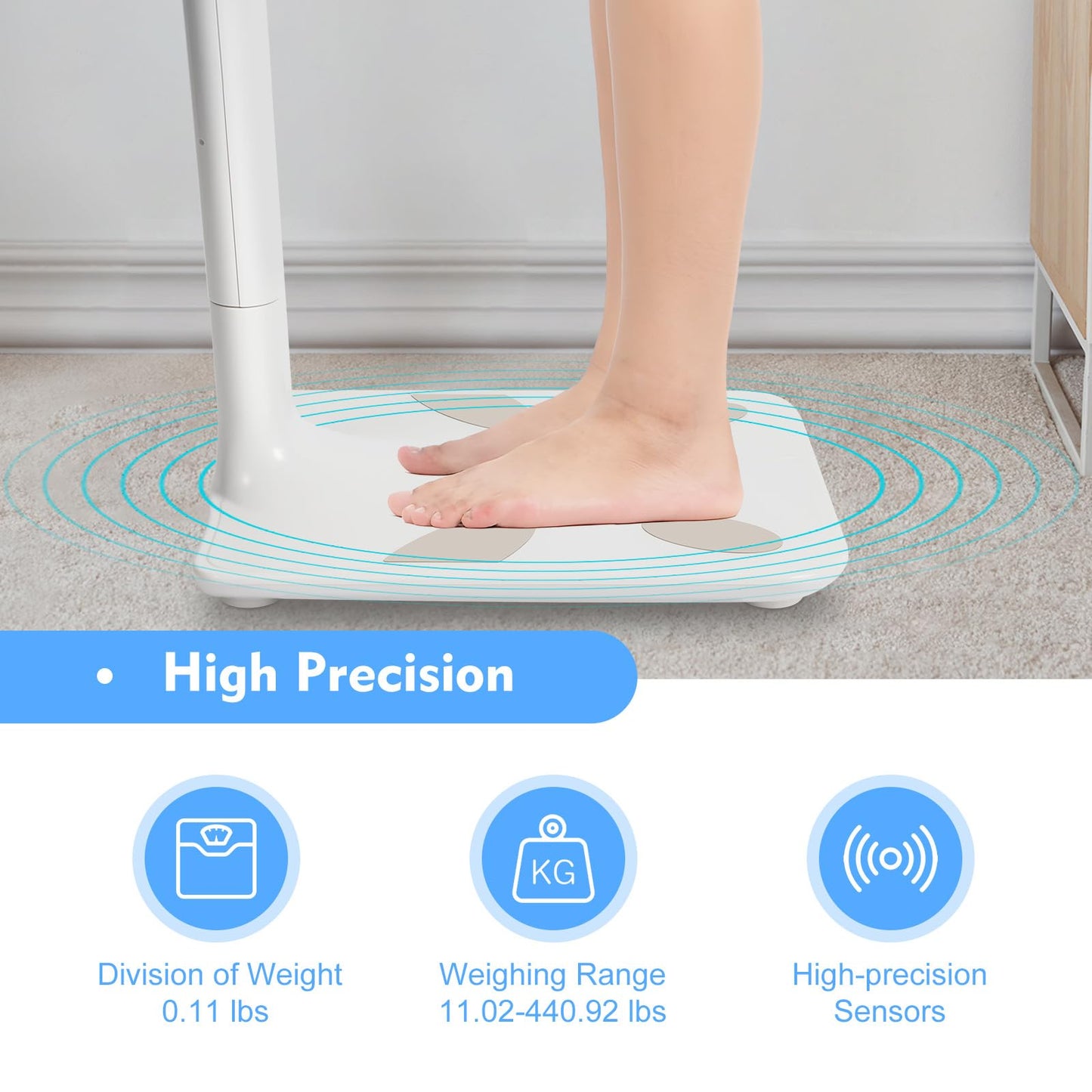 Medical Body Weight Scale, Digital Scales for Body Weight Multifunctional Physician Scale Professional Doctor Office Medical Scale for Measure Height