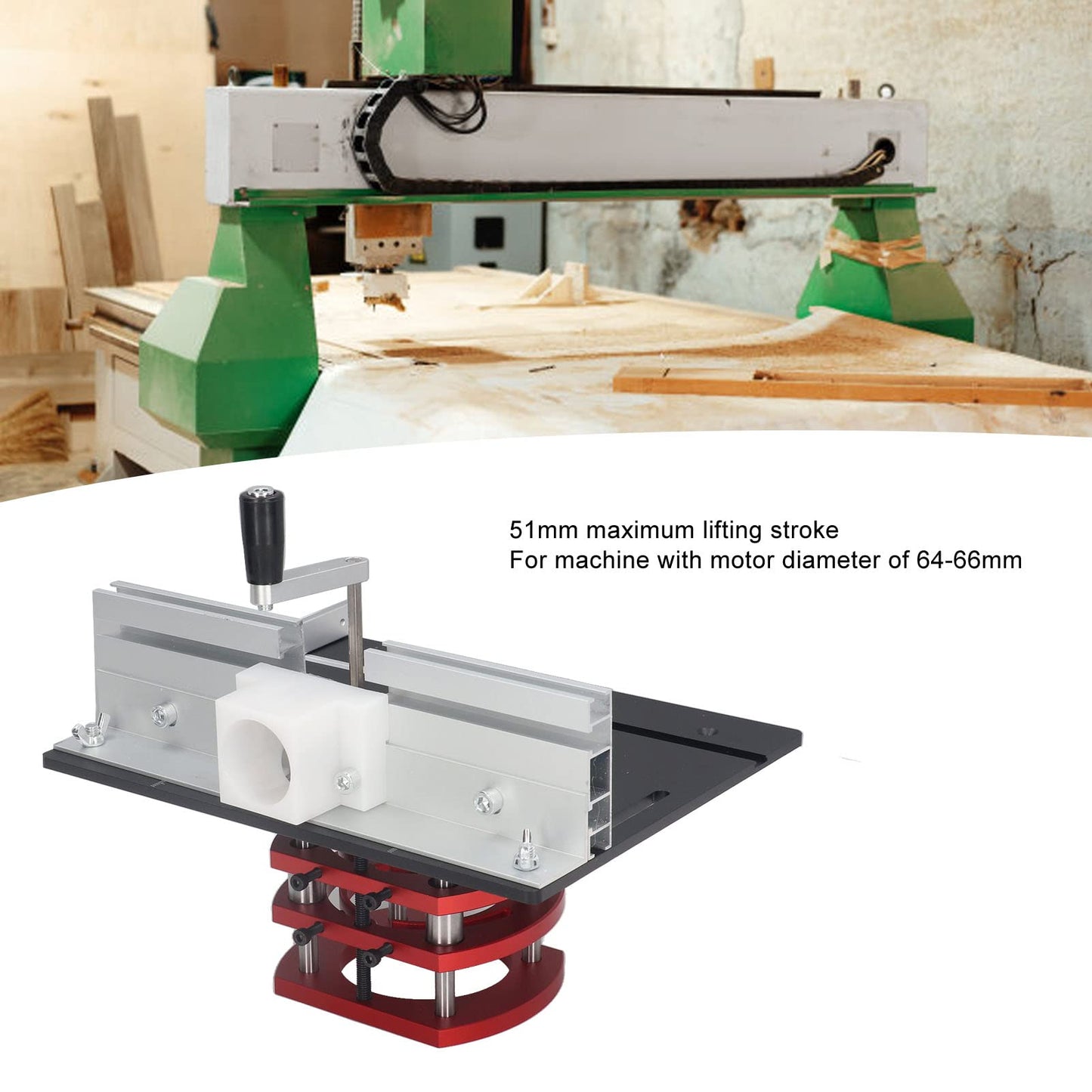 Router Lift with Top Plate Router Lifting Base Woodworking Slotting Trimming Chamfering Table Top Precision Router Lift Router Table Lift System