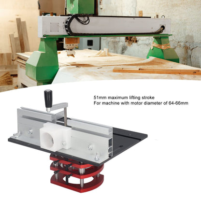 Router Lift with Top Plate Router Lifting Base Woodworking Slotting Trimming Chamfering Table Top Precision Router Lift Router Table Lift System