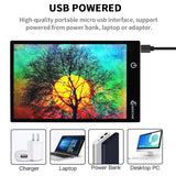 Light Box Drawing Pad, Tracing Board with Type-C Charge Cable and Brightness Adjustable for Artists, AnimationDrawing, Sketching, Animation, X-ray XIAOSTAR