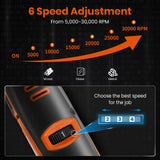 HARDELL 12V Cordless Rotary Tool, 6-Speeds Rotary Tool Kit, 30000RPM Power Rotary Tools 94 Rotary Tool Accessories for Engraving, Sanding, Polishing, HARDELL