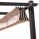 Outsunny 10' x 13' Aluminum Patio Pergola with Retractable Pergola Canopy, Backyard Shade Shelter for Porch, Outdoor Party, Garden, Grill Gazebo, Outsunny