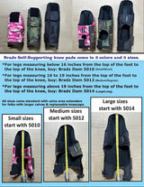 bradz Self-Supporting Knee Pads with built in tool pouches and replacable kneecaps offer open behind the knee all day comfort (5012 Medium, Camo) bradz