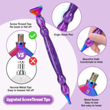 NIBESSER 21Pcs Diamond Painting Pen Kit 3pcs Diamond Art Pens 12 Pcs Metal Screw Thread Tips 5D Resin Diamond Painting Tools Accessories Multi Placer NIBESSER