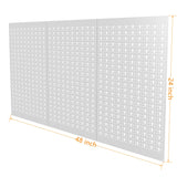 TORACK 3Pcs Metal Pegboard Panels for Wall Garage Utility Tools Pegboard Storage System for Workbench, Shop, Shed Modular Peg Board Organizer Board TORACK
