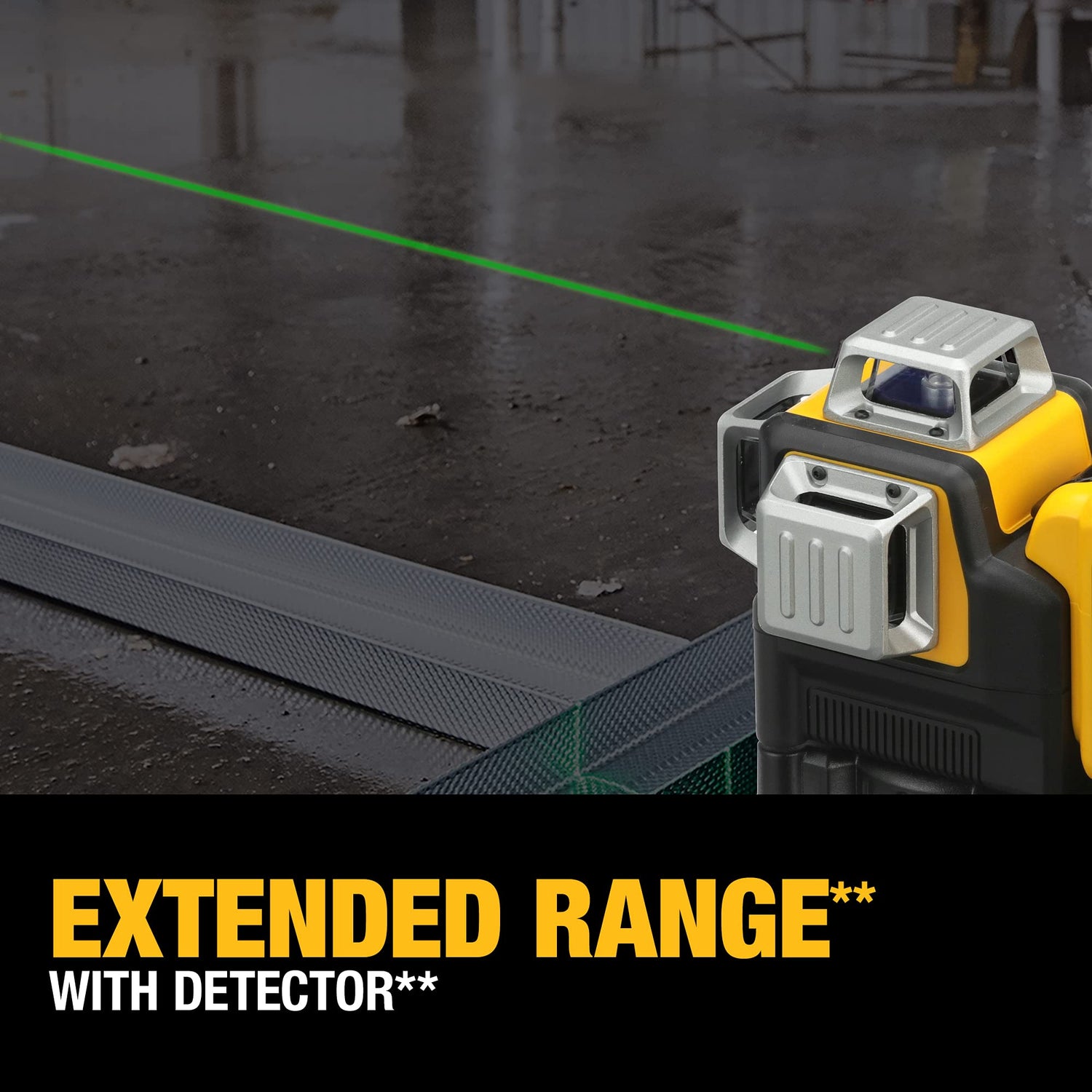 DEWALT 12V MAX Laser Level, Green Line Laser, 3-Way, 360 Degree Professional Laser, Cordless/Rechargeable (DW089LG),Yellow DEWALT