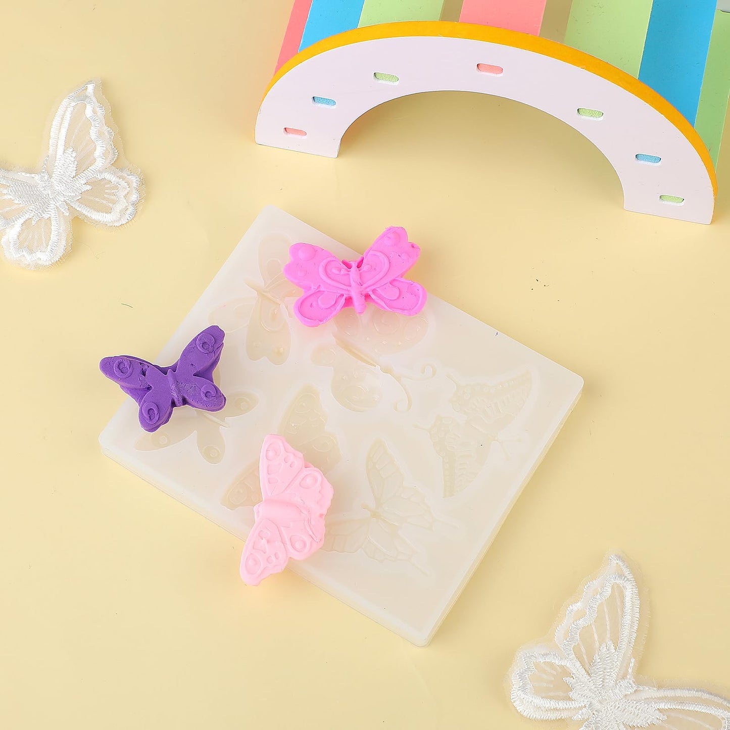 2 Pack Butterfly Epoxy Resin Mold Butterfly Silicone Mold Butterfly Resin Mold 6 Styles Butterfly Jewelry Pendant Mold for Keychain Earring Necklace - WoodArtSupply