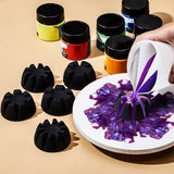 6 Pieces Flower Pour Cup for Paint Pouring 6/7/8/9/10 Slot Acrylic Paint Tools Fluid Painting Supplies Flower Strainer for DIY Pouring Paint and Vesici