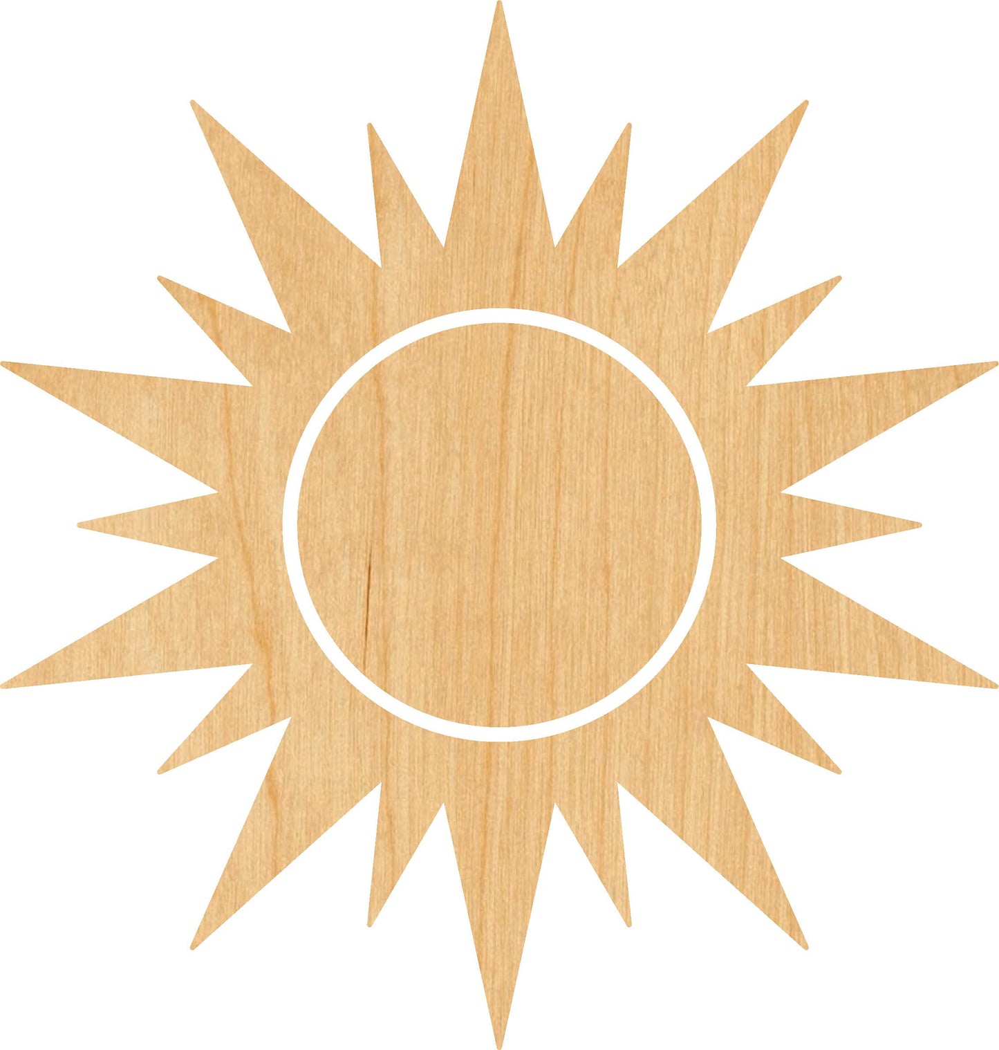 The Sun Laser Cut Out Wood Shape Craft Supply - 4 Inch - WoodArtSupply