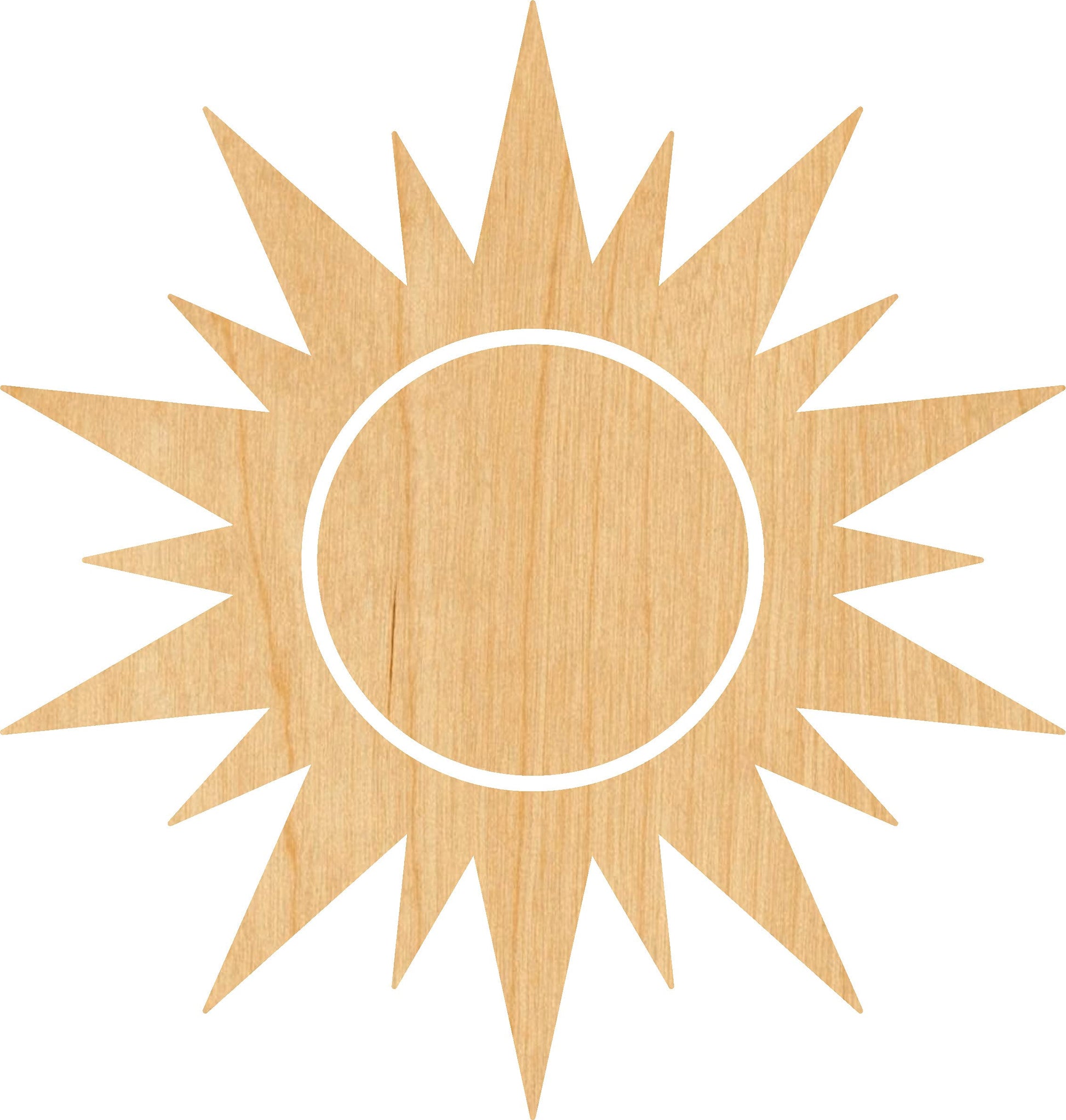 The Sun Laser Cut Out Wood Shape Craft Supply - 4 Inch - WoodArtSupply