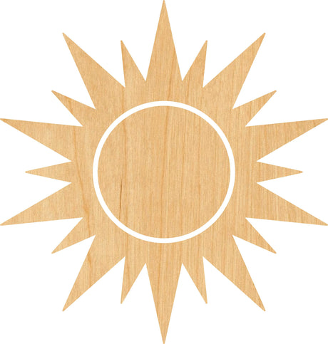 The Sun Laser Cut Out Wood Shape Craft Supply - 4 Inch WoodArtSupply