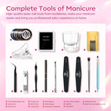 Modelones Poly Nail Gel Kit 8 Rosy Pink Colors with 48W LED Nail Lamp Poly Extension Gel Complete Nail Art Tools Professional Starter Manicure Kit modelones