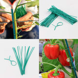 SupKing Plant Stakes,17&12 Inch Wood Plant Sticks 30 Pack Orchid Stake Sturdy Green Bamboo Plant Support Stake Gardening Floral Potted Plant Support SupKing