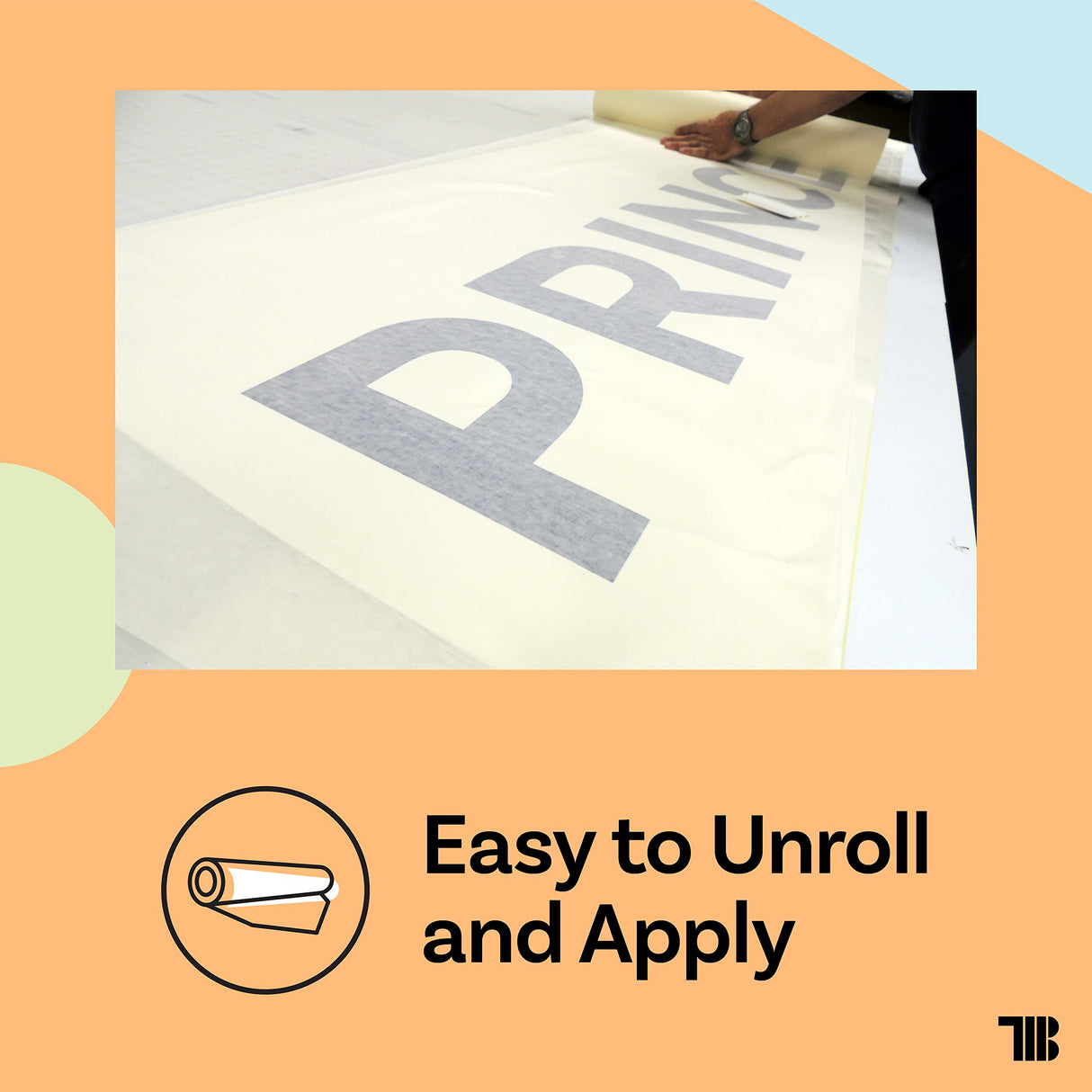 12" x 300' Roll of Paper Transfer Tape for Vinyl, Made in America, Premium-Grade Transfer Paper for Vinyl with Layflat Adhesive for Cricut Vinyl TapeManBlue