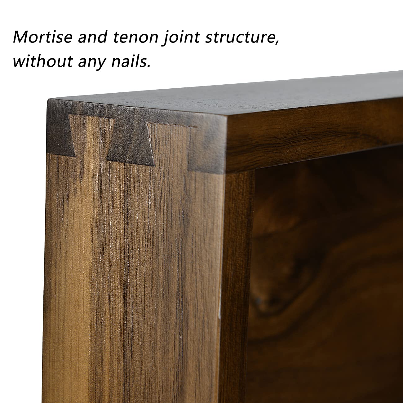 KINGCRAFT 24 x 24 inches Black Walnut Extra Large Ottoman Tray Wood Trays with Handles Square Wooden Solid Serving Tray for Oversized Ottoman Living Kingcraft