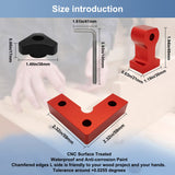 4-Pack Corner Clamps 90 Degree, 2.32"x2.32" Mini Aluminum Alloy Right Angle Clamps, Woodworking Positioning Squares for Cabinets, Drawers, Tables, ViewReal